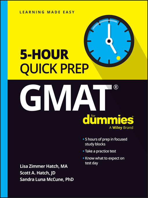 Title details for GMAT 5-Hour Quick Prep For Dummies by Lisa Zimmer Hatch - Available